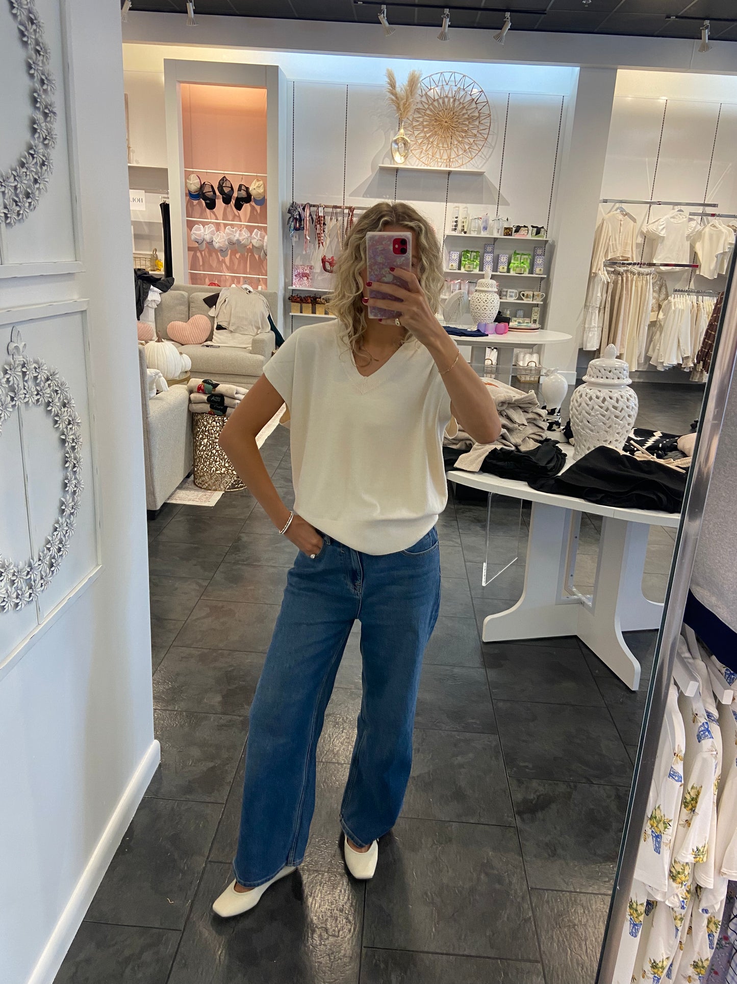 Cream Cashmere Blend Vest