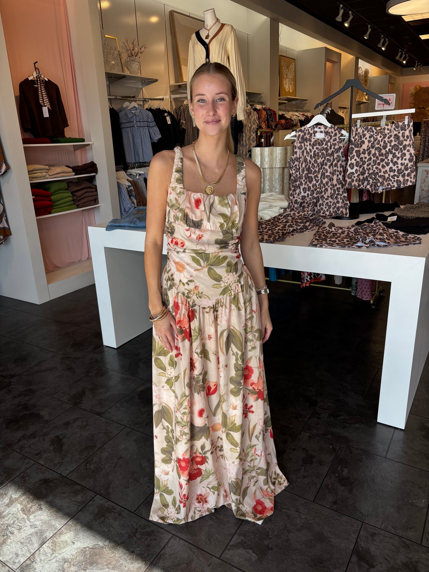 Cameron Ruched Bodice Maxi Dress