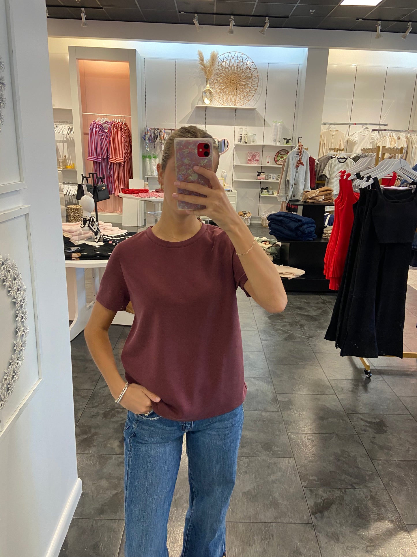 Pom Scuba Crew neck Top