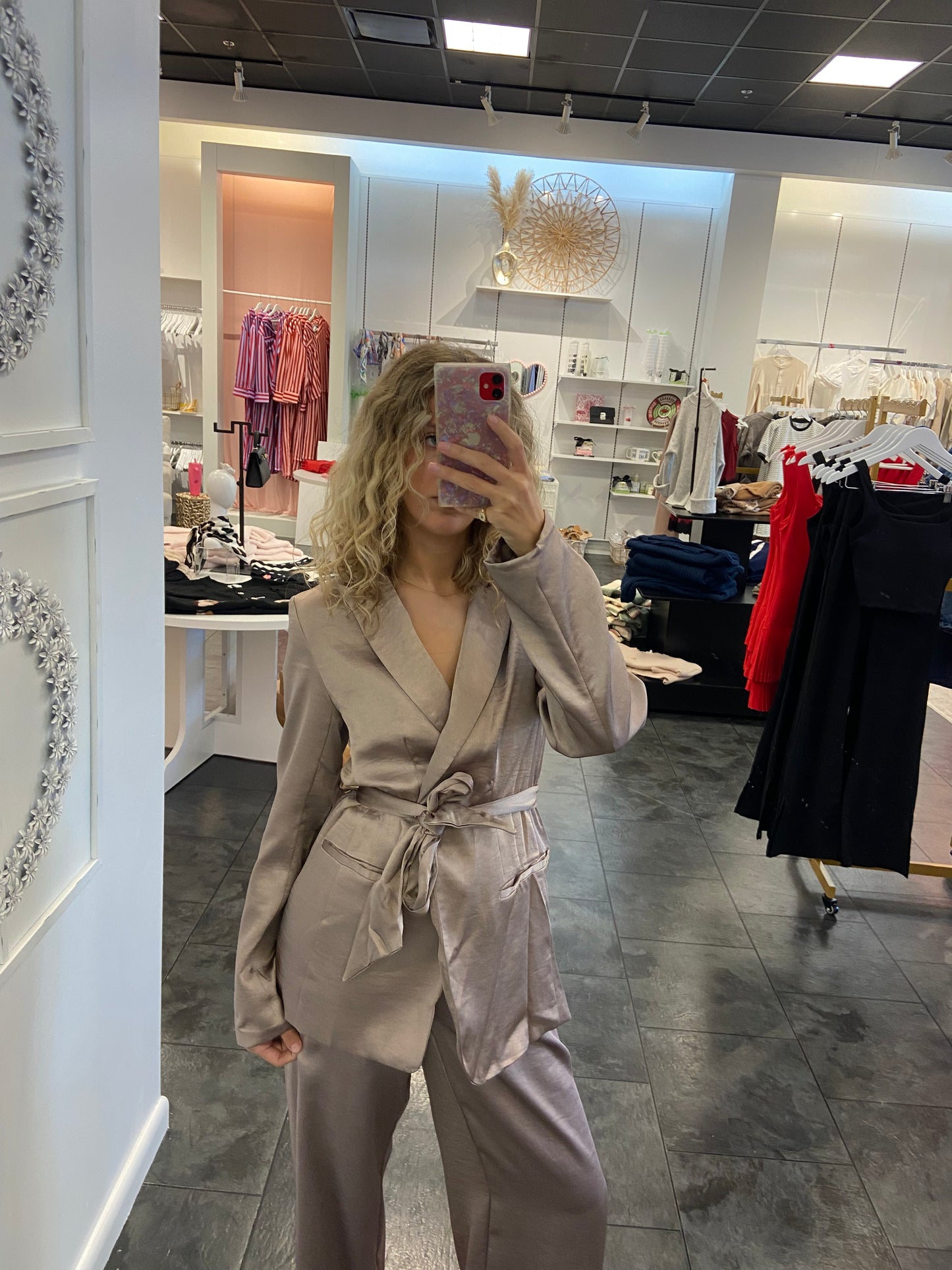 Light Mocha Tie Jacket