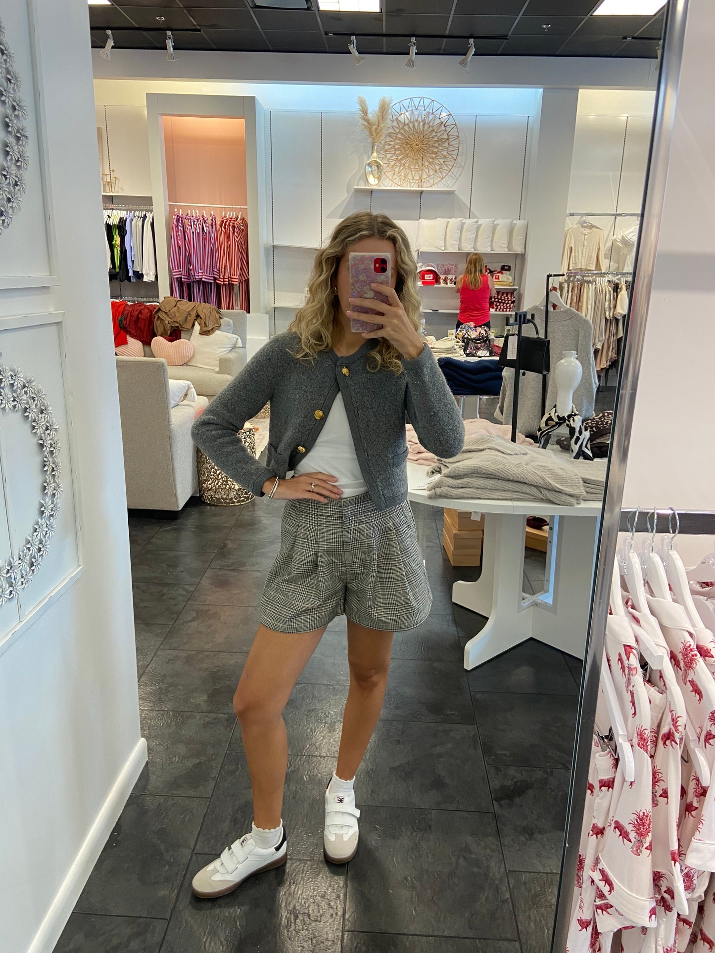 Plaid Pleated Short