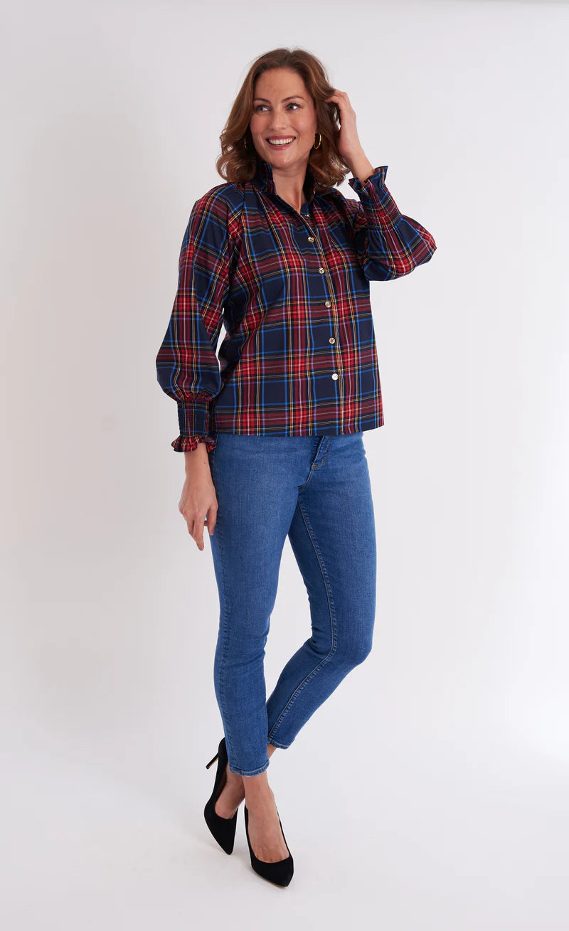 CK BRADLEY Frau - Royal Stewart Navy Plaid Blouse