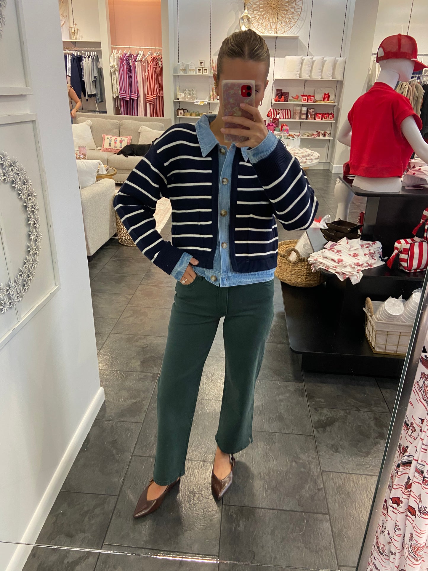 OLIVER LOGAN Addington High Rise Crop Pine