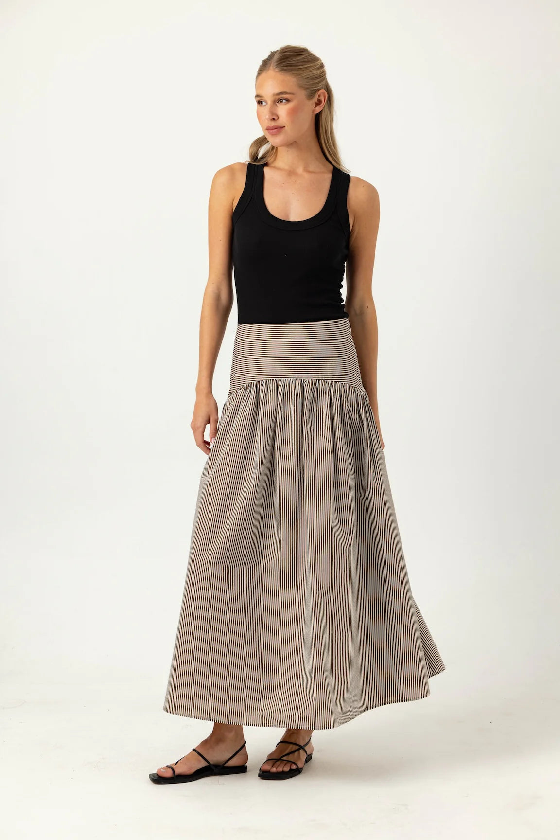 SUNDAYS Umber Stripe Celeste Skirt