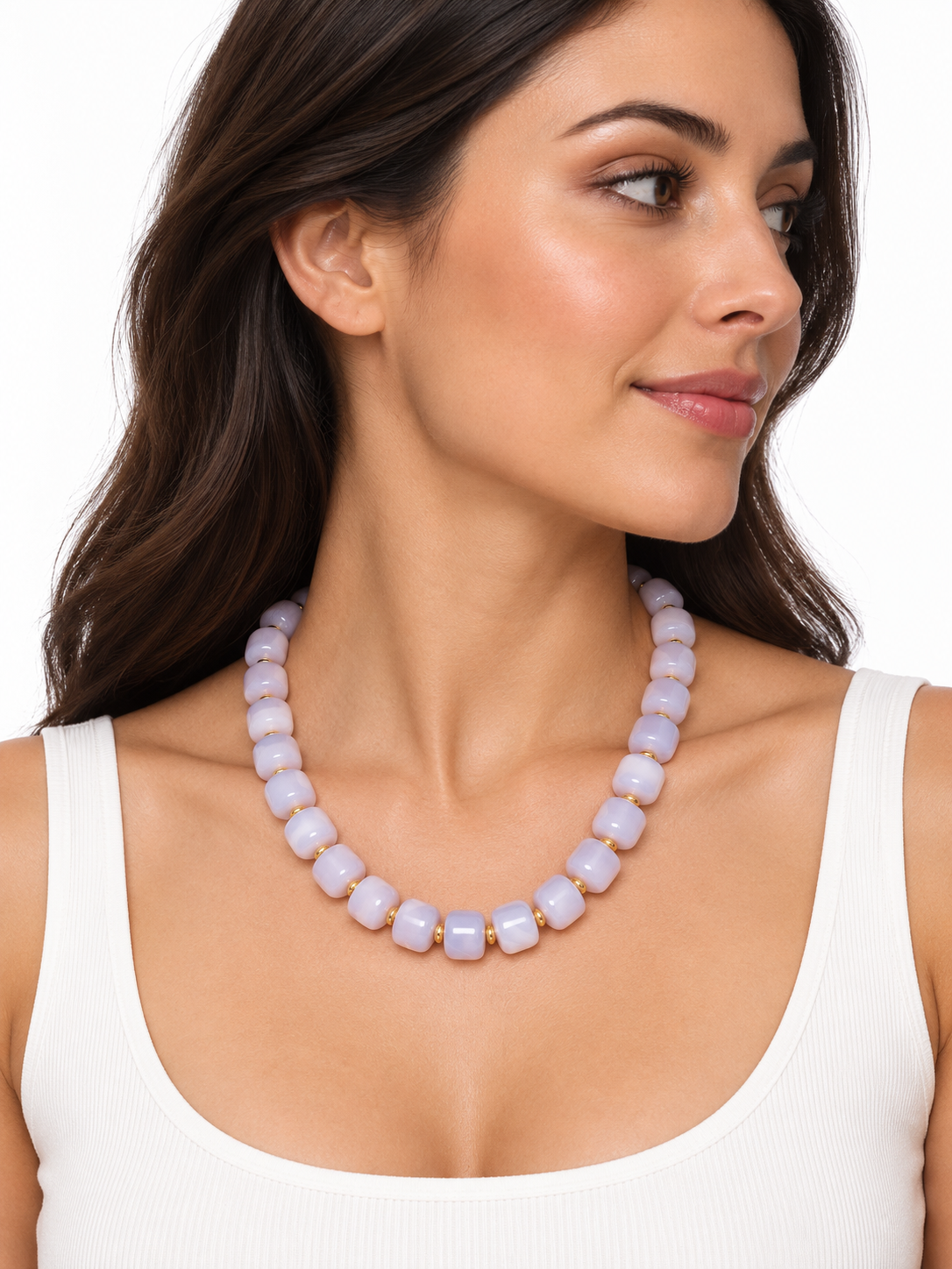 Periwinkle Beaded Necklace
