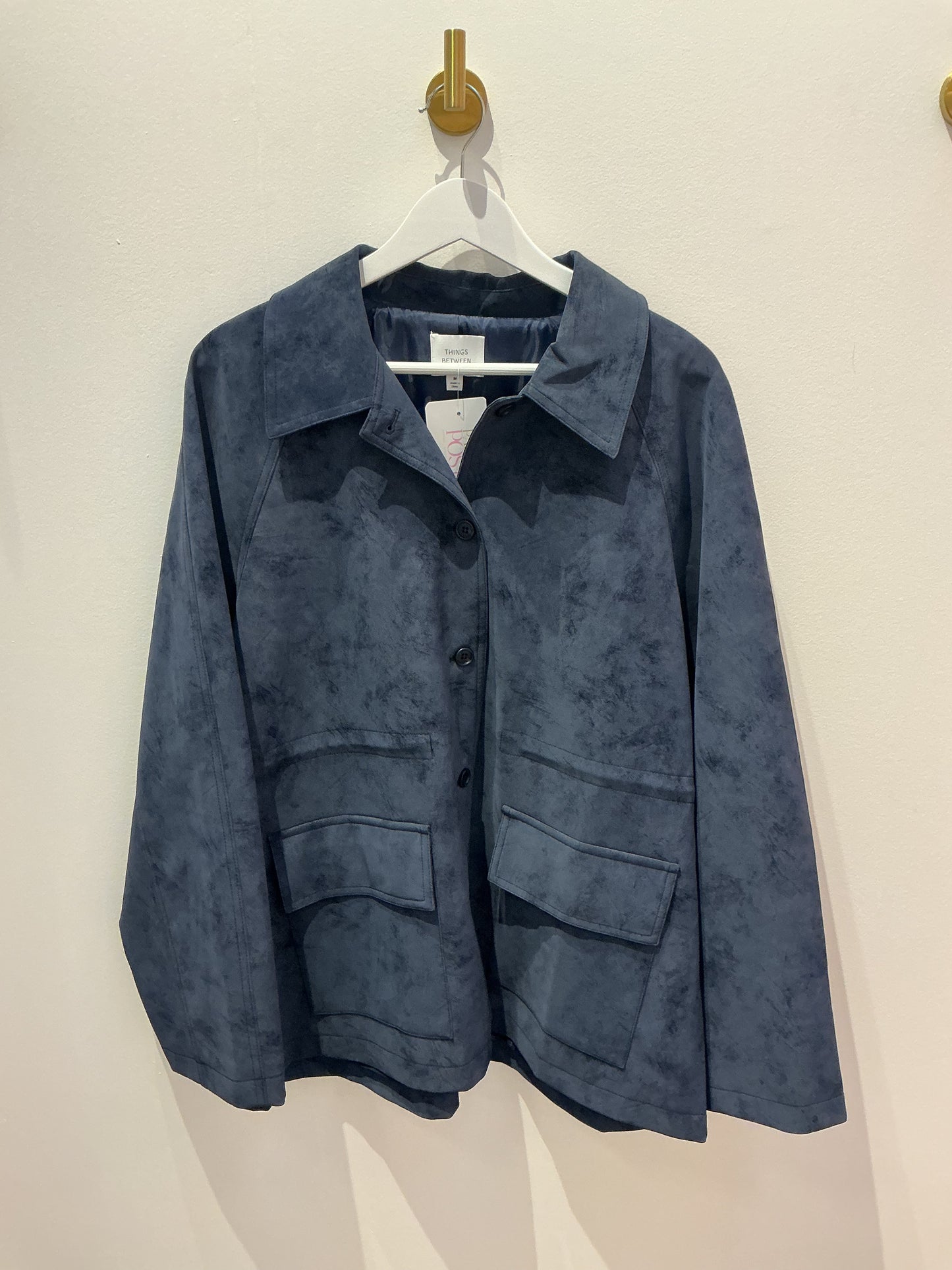 Greta Blue Suede Jacket