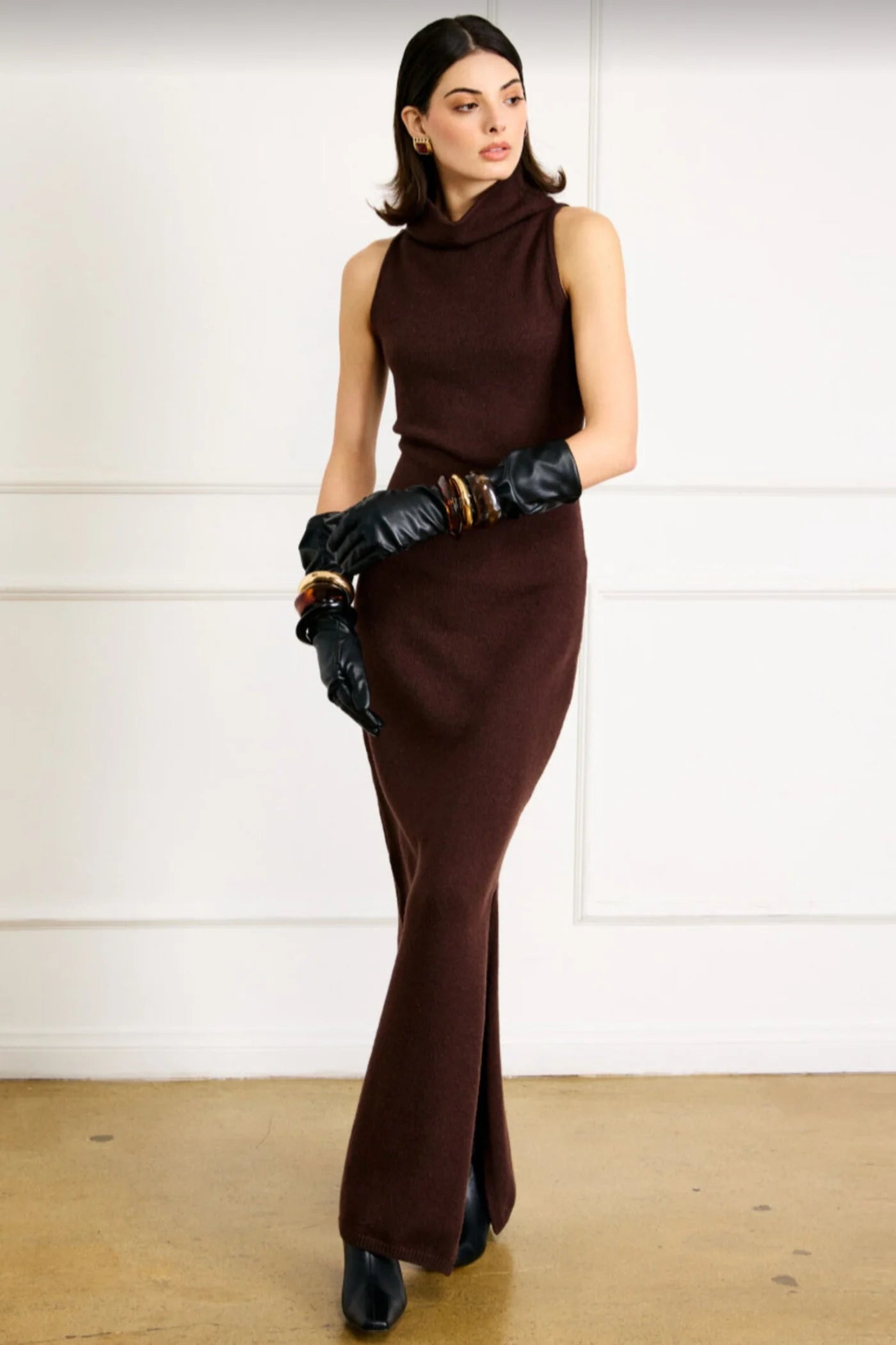 Summit Sweater Dress - Brown