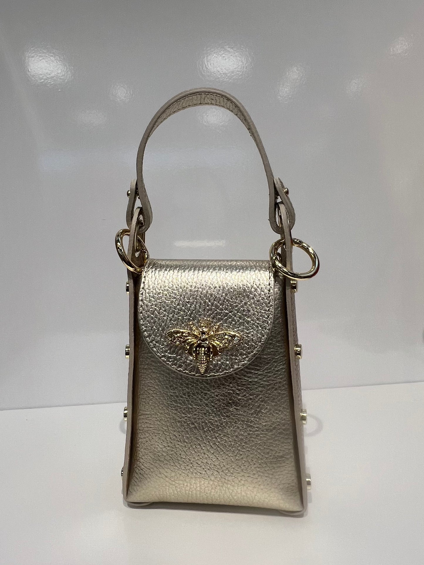 Leather Butterfly Mini Bag - Gold