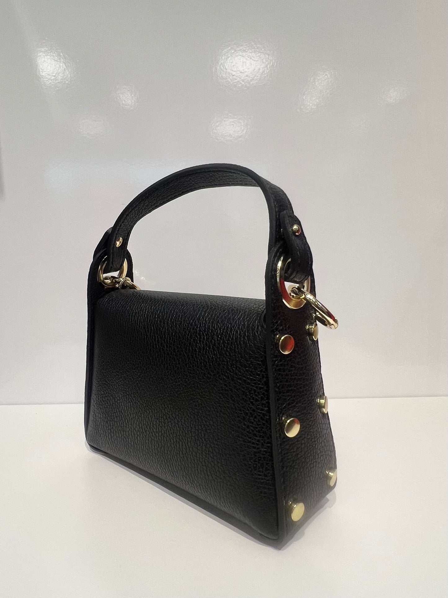 Leather Butterfly Mini Bag - Black