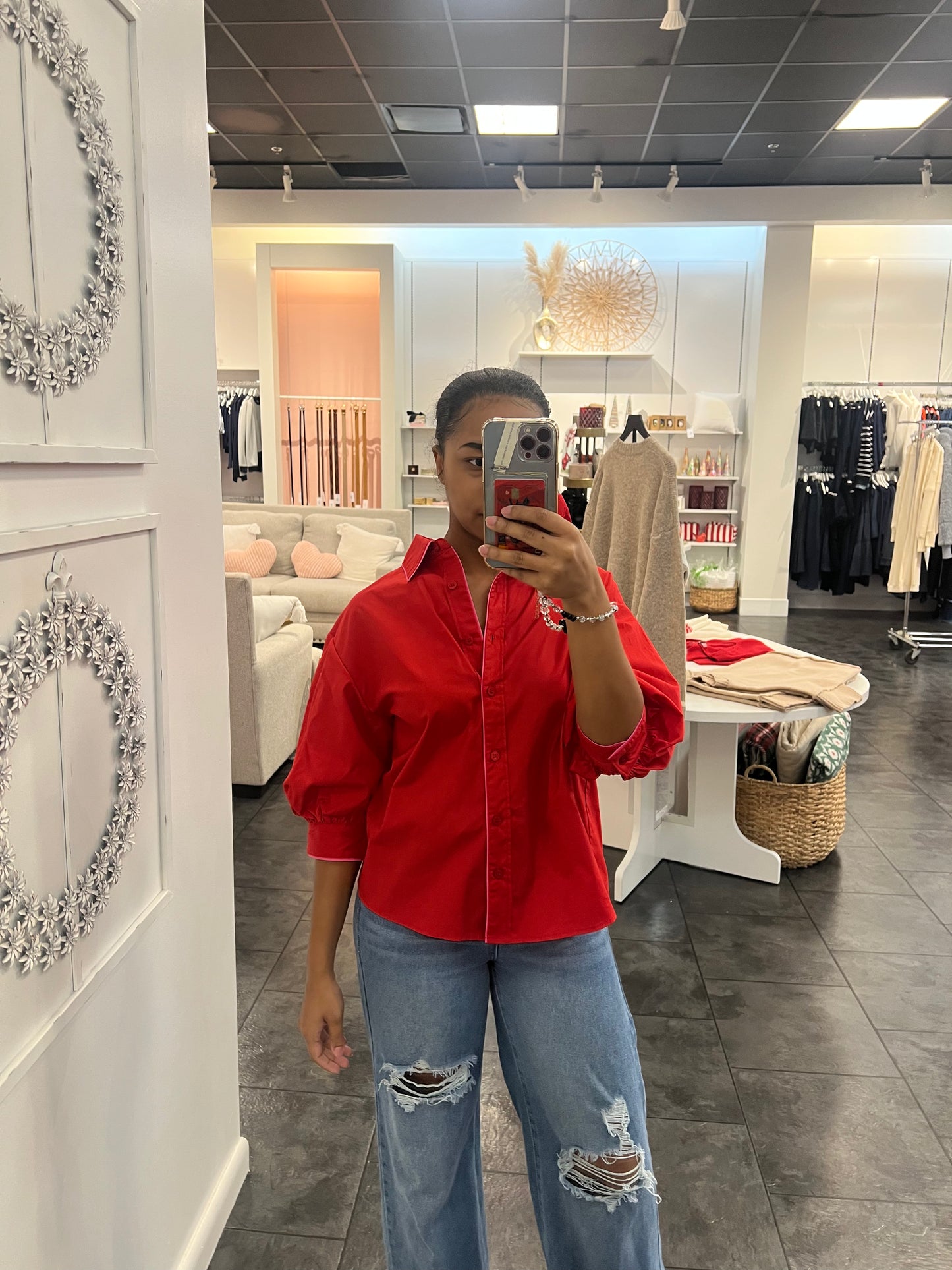 The Valentine Trim Top