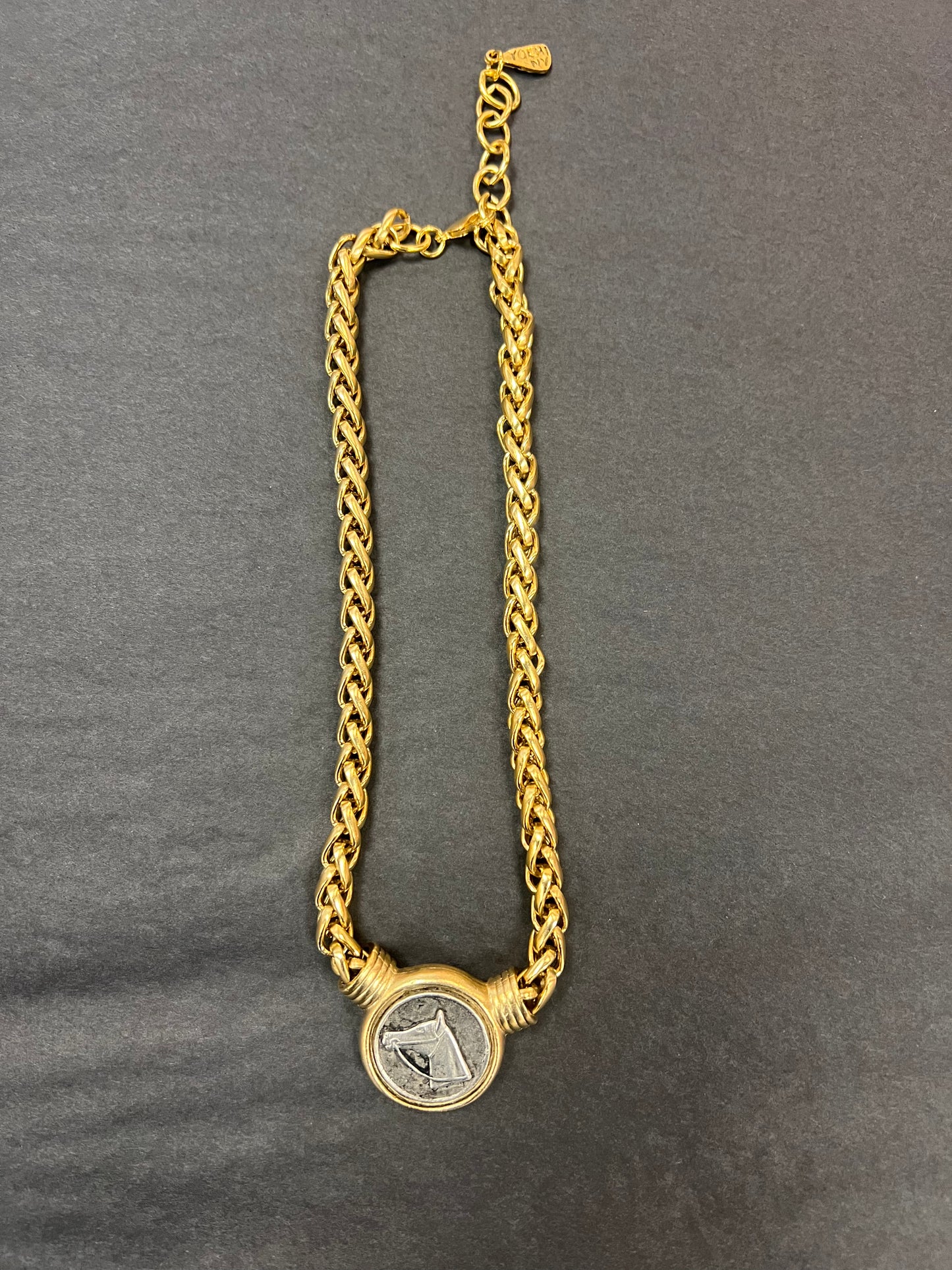 YOCHI Horsey Mixed Metal Necklace