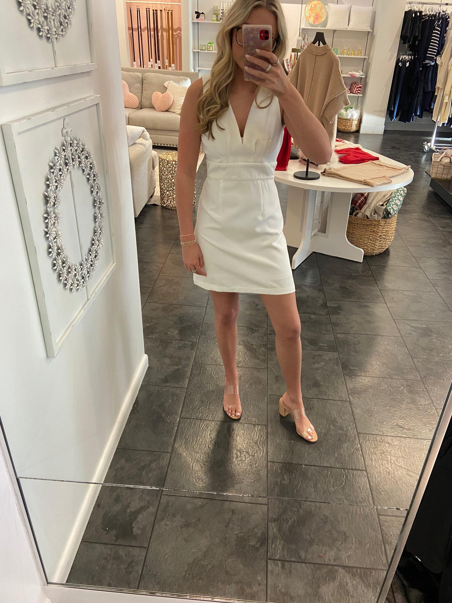 Walk With Me White Sleeveless Dress