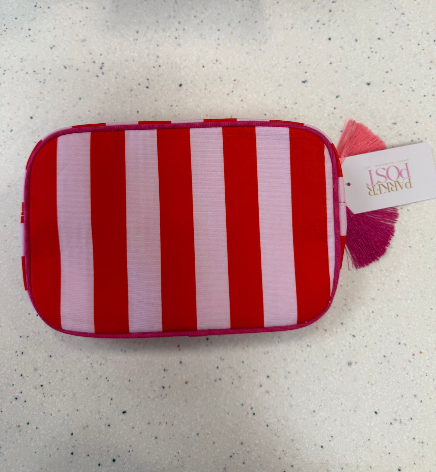 Doll Face Stripe Makeup Bag