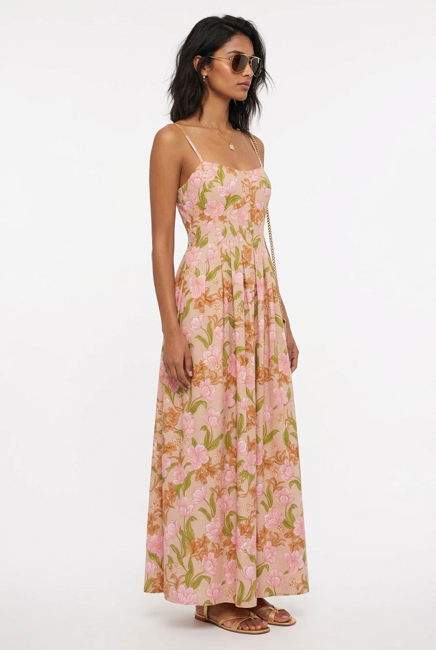 Alisha Multi Floral Midi Dress