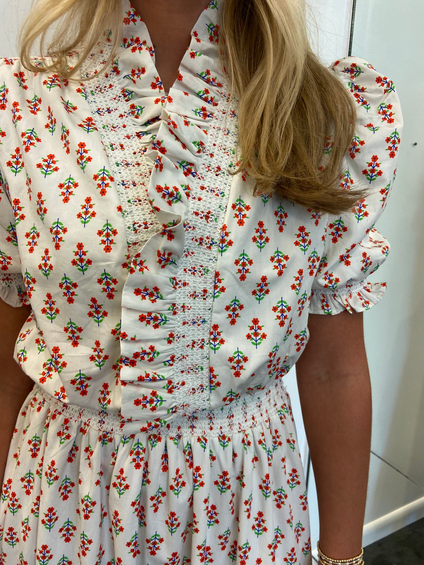 KARLIE Floral Ruffle Mock Maxi Dress