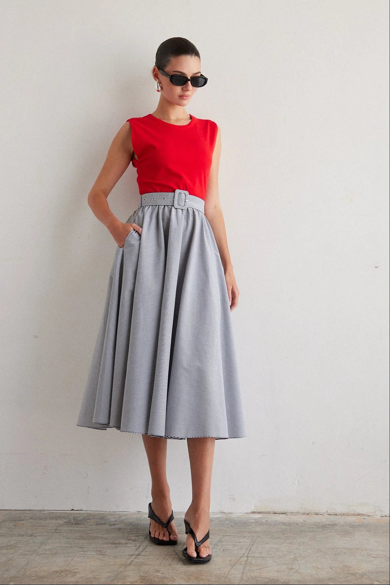 Collette Red/Black Maxi Dress