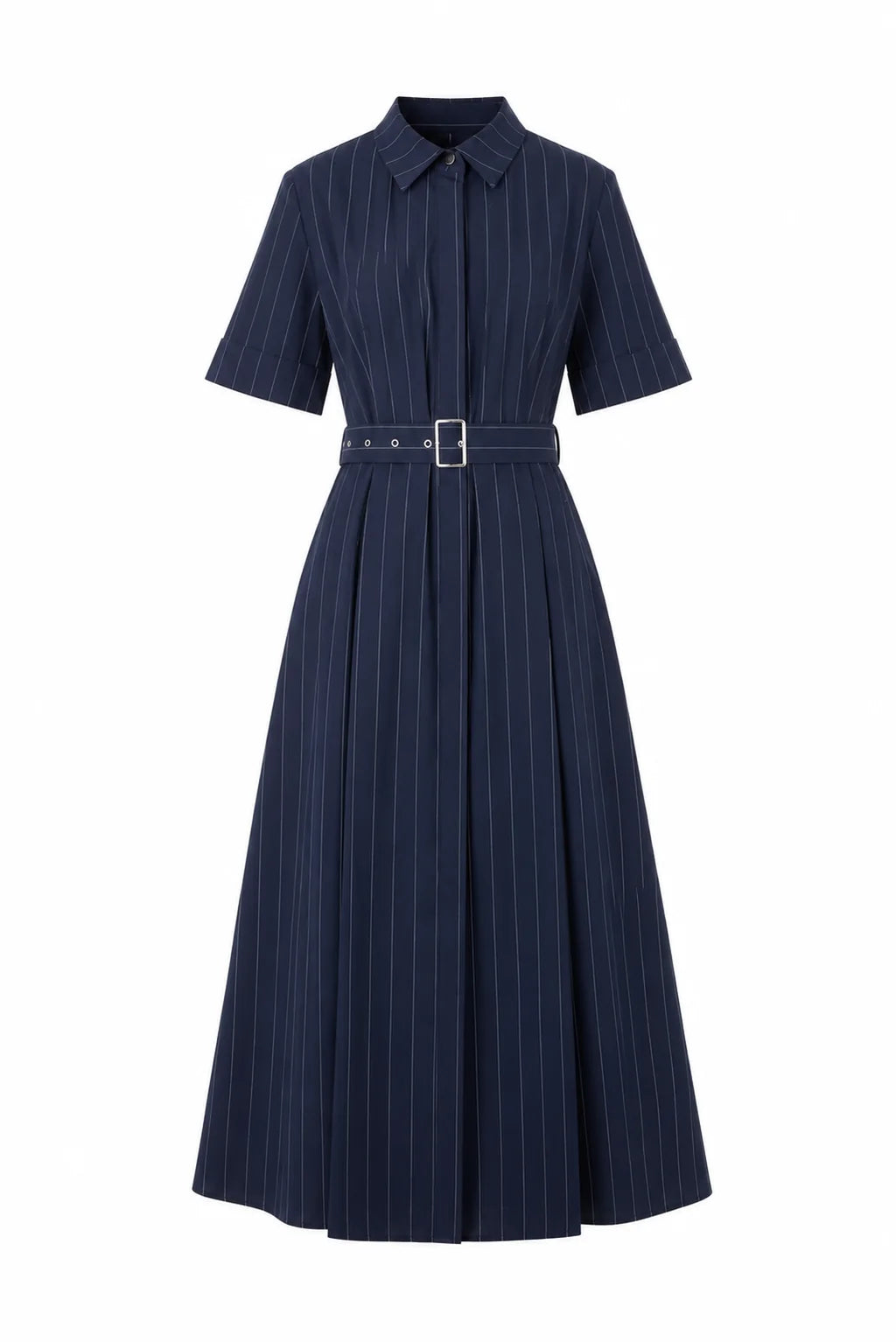 JS71 Navy Pinstripe Lindsay Maxi Dress