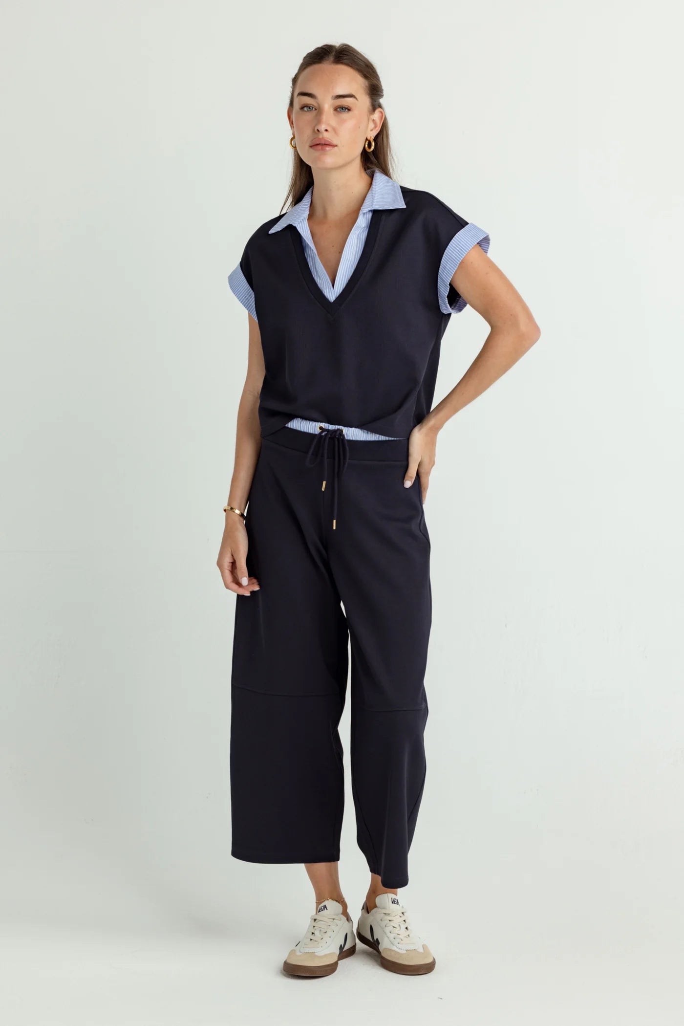 SUNDAYS Navy Preston Pant Set