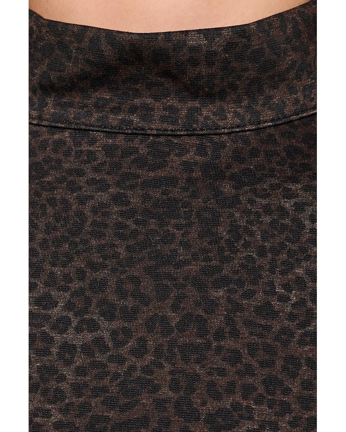 SANCTUARY Briar Mock Shift Knit Dress Espresso Leo