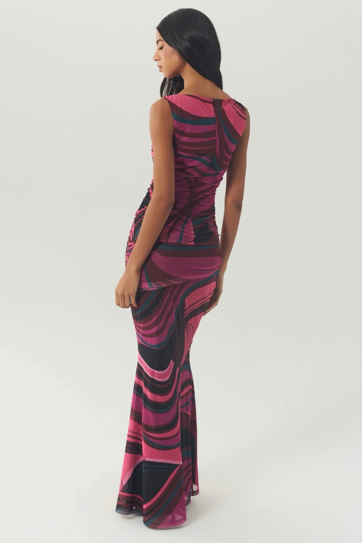 HUTCH Pink/Multi Maxi Cinda Skirt