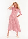 CK BRADLEY Red Mulberry Stripe Monaco Maxi Dress