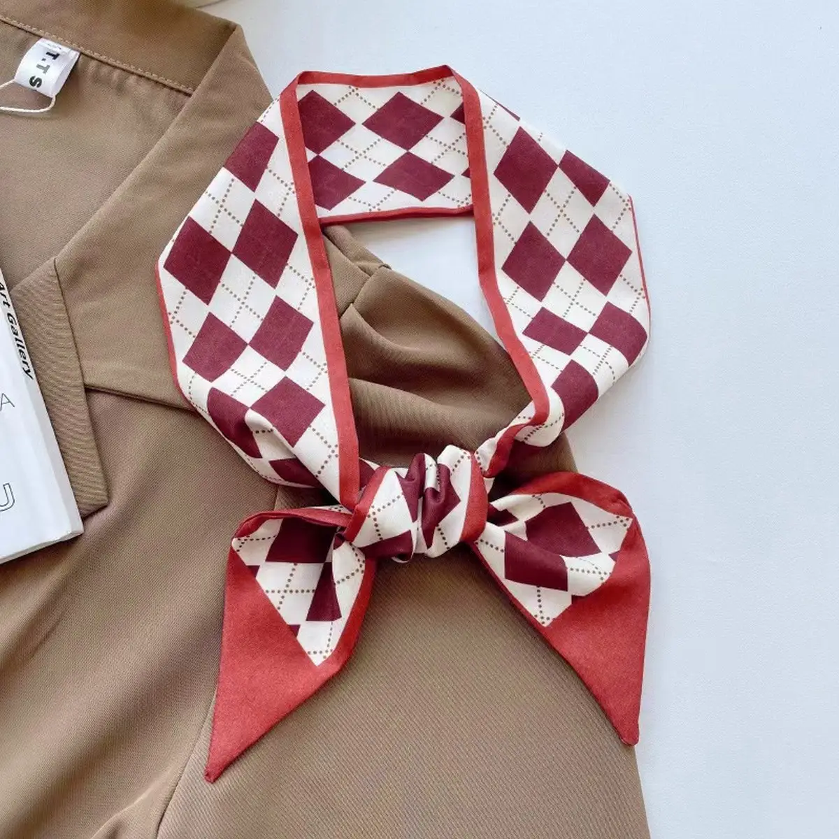 Red Argile Twilly Scarf