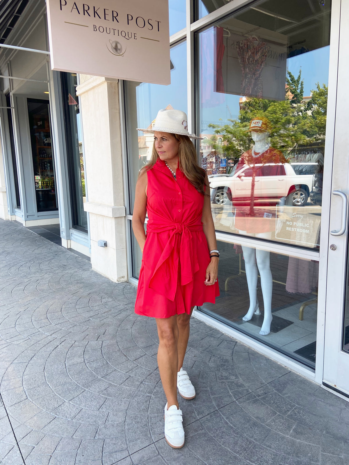 JADE Red Back Wrap Dress
