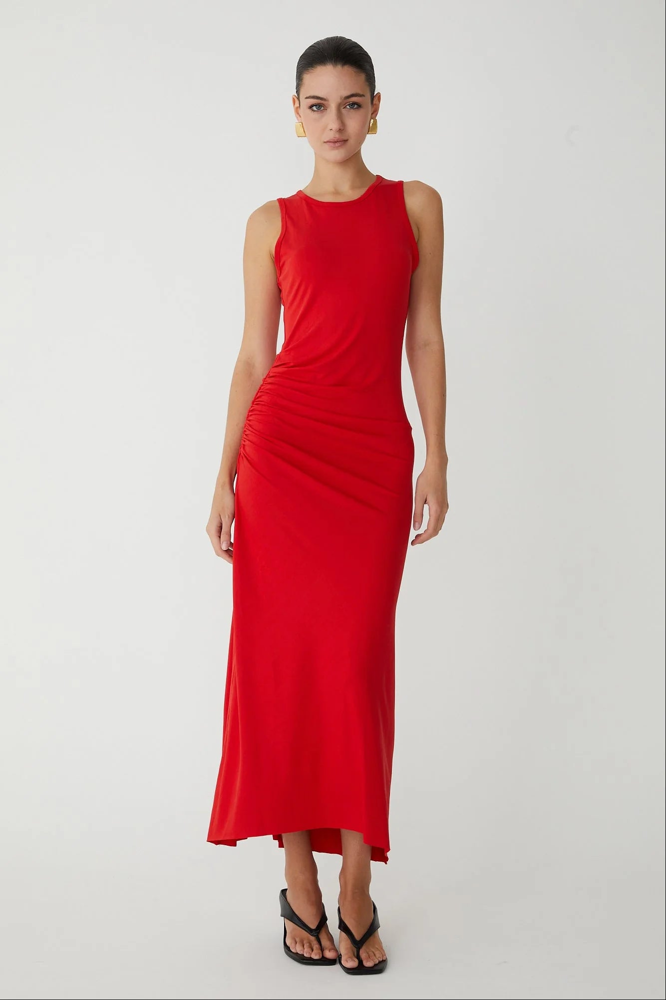 Baria Sleeveless Red Dress