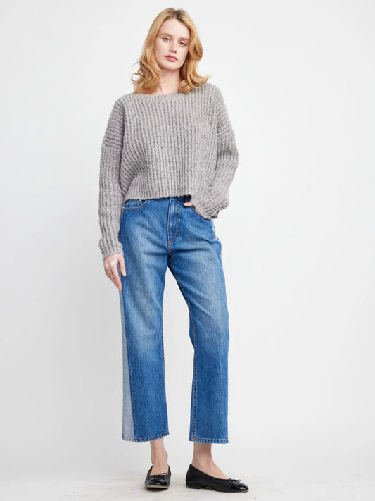 SELF CONTRAST Emersyn Grey Sweater