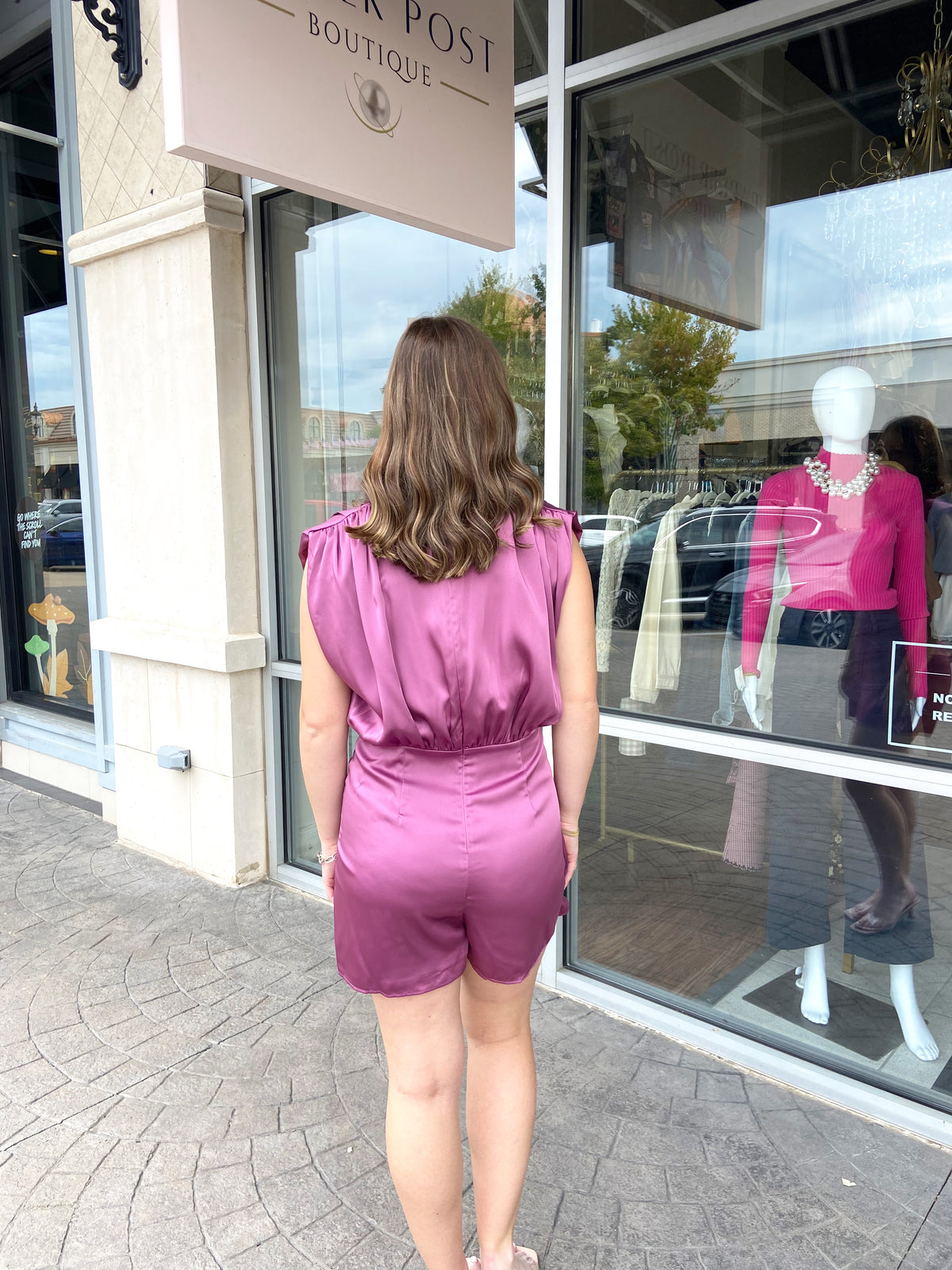 Murphy Satin Draped Romper