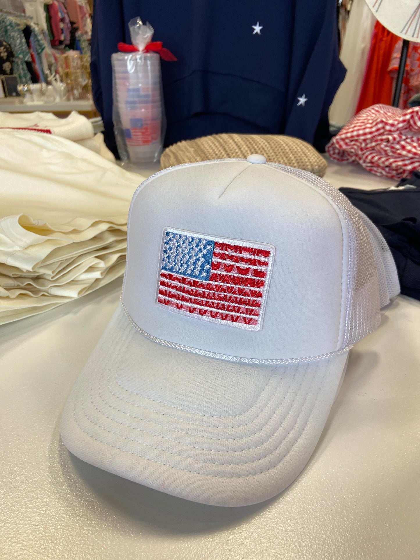 American Flag Trucker Hat