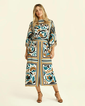 CARTOLINA Stained Glass Flora Clara Maxi Skirt