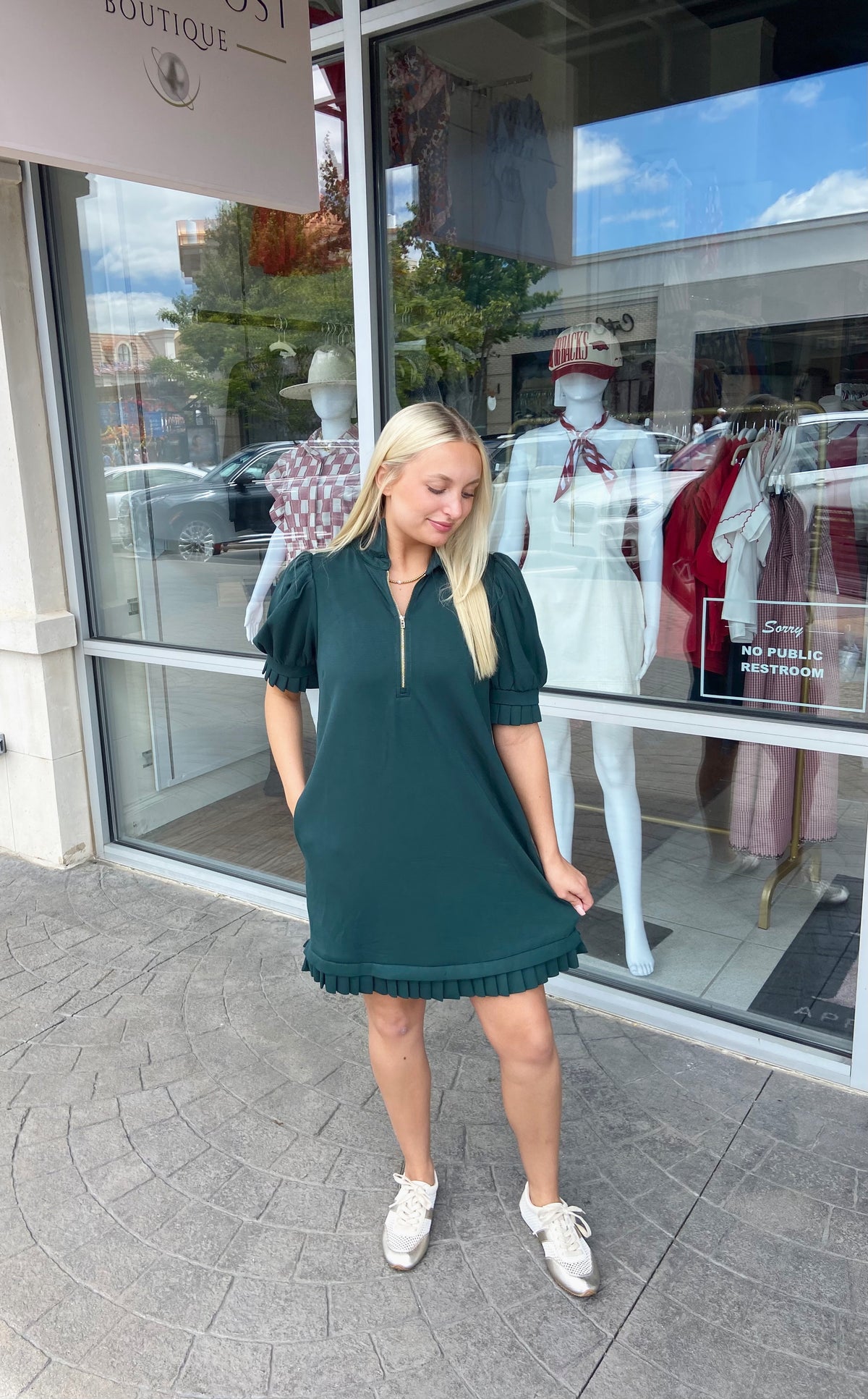 Motion Hunter Green Polo Dress