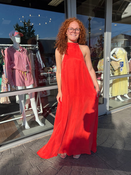 FRNCH Coral Catello Maxi Dress