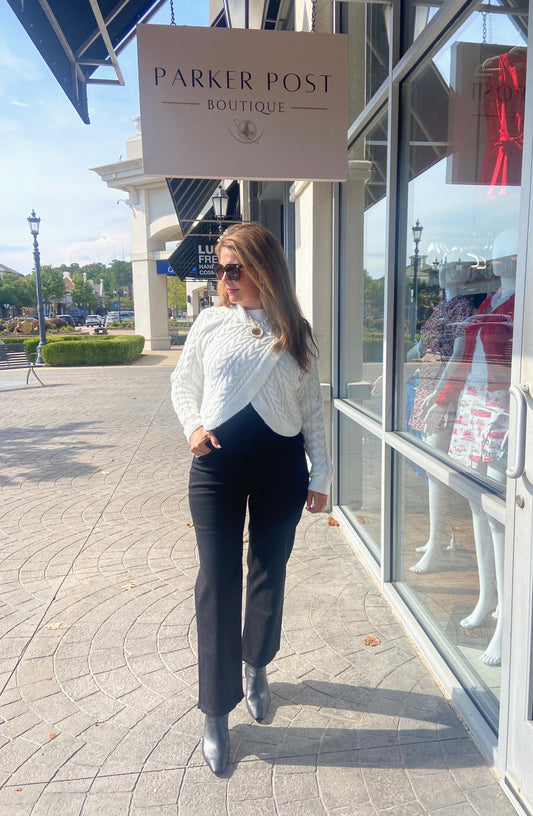 Hillary Cream Mock Neck Sweater