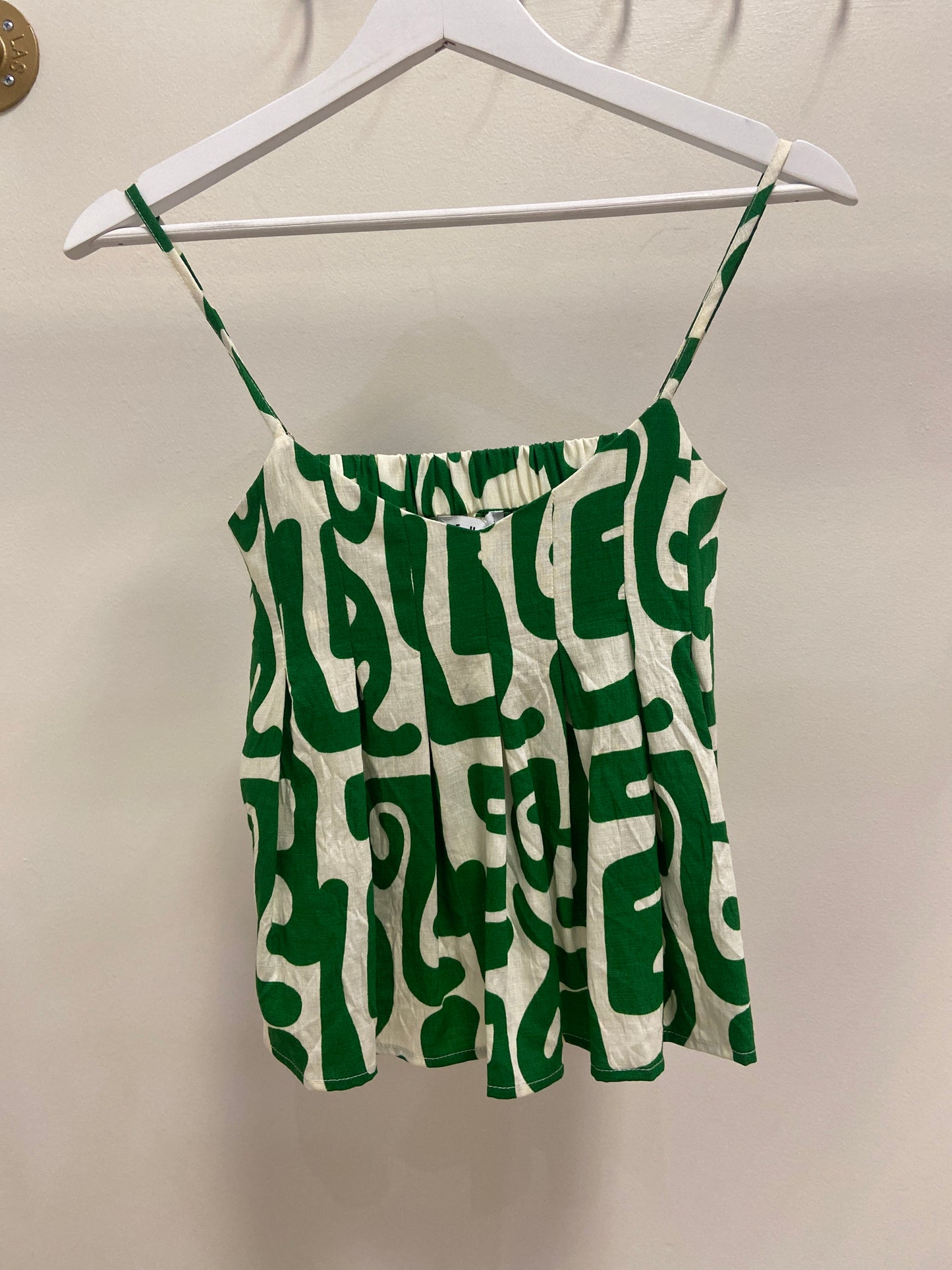 Dede Green Geo Print Top