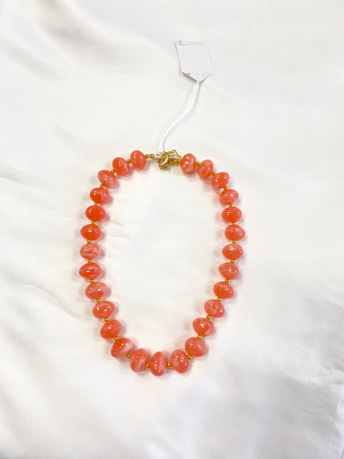 Coral Bauble Bead Necklace