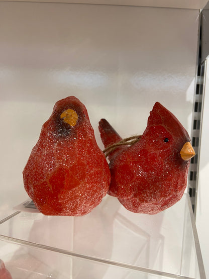 Wooden Red Cardinal Ornament