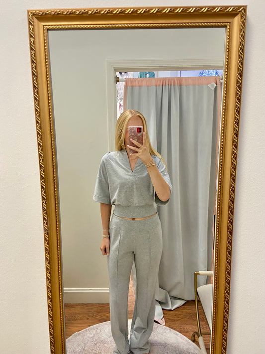 Brynn Grey Pullover and Pants Set