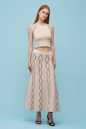 ASTRID Azzura Sand Top and Maxi Skirt Set