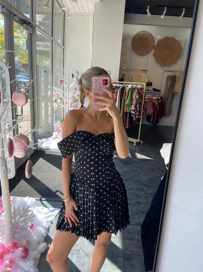 The Milly Polka Dot Pleated Dress