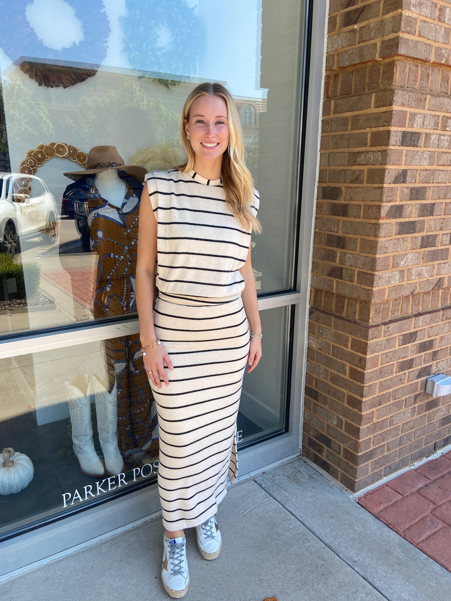Elam Strip Skirt Set