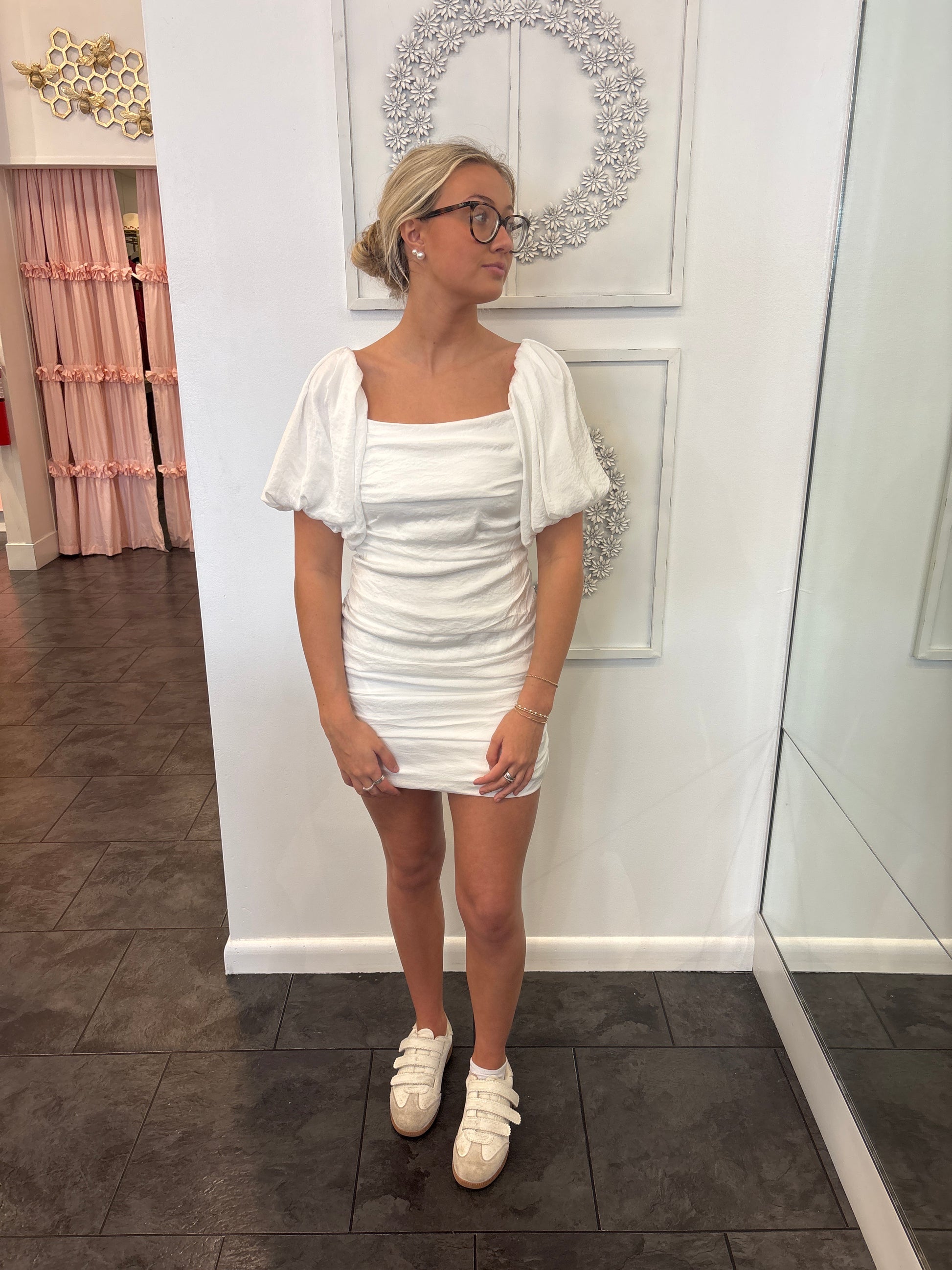 Camila Ruched Mini Dress – Parker Post Boutique