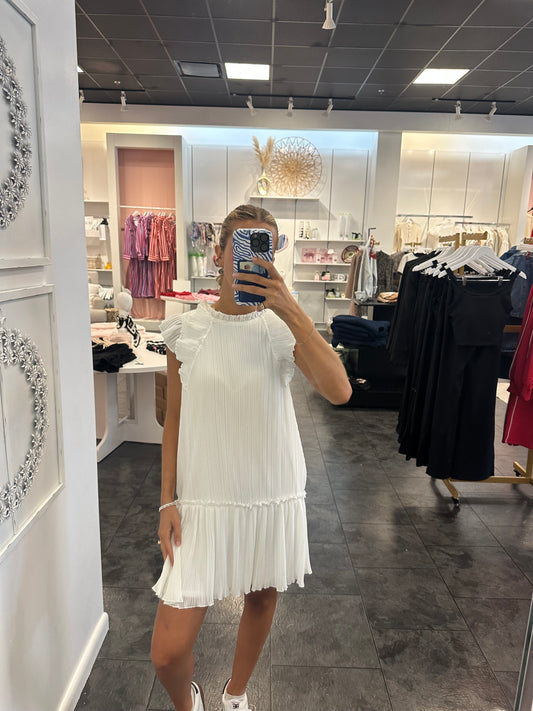 White Sleeveless Babydoll Dress