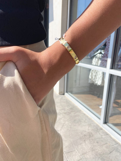 Mason Gold Cuff with Cubic Zirconia