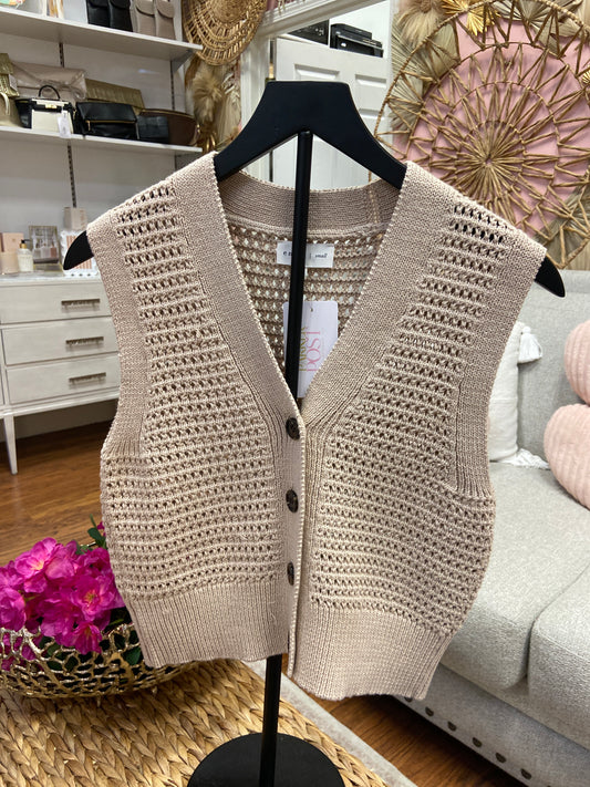 Sandy Knit Sweater Vest - Sand