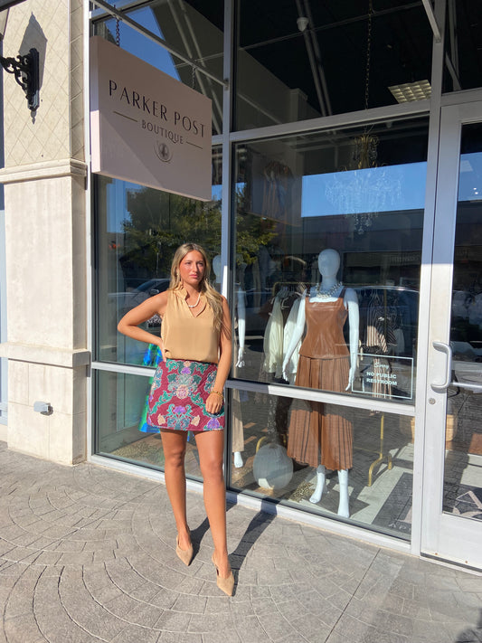 DOUBLE A Damask Stevie Skirt
