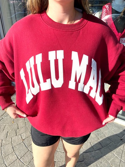 LULU MAC Cardinal with White Sweatshirt