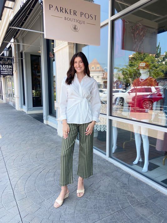 Hunter Olive Stripe Pant