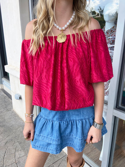 JOY JOY Raspberry Balloon Top